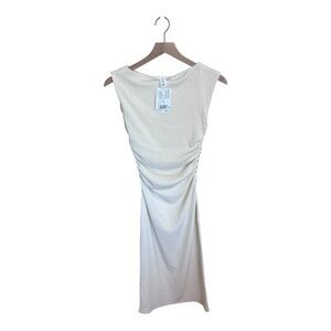 NWT H&M Draped Bodycon Dress - Cream XS